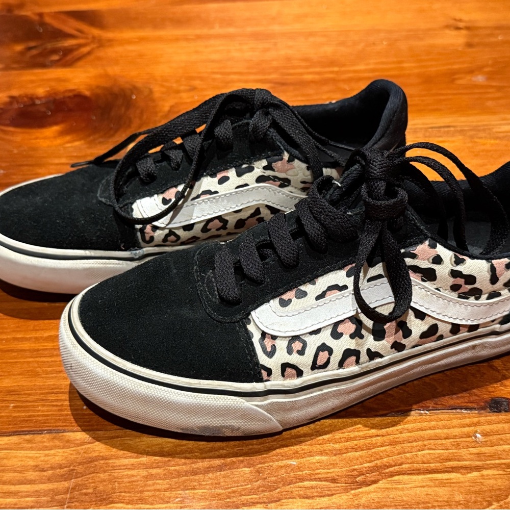 Vans Leopard Print Sneakers with Black/White Accents